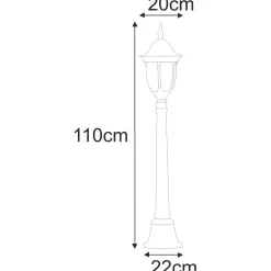 Sklep Kaja Dekoracyjna latarnia K-6007A/L CZARNY/ZŁOTY VASCO | Kaja Oświetlenie* Lampy Ogrodowe Stojące|Lampy Ogrodowe Stojące
