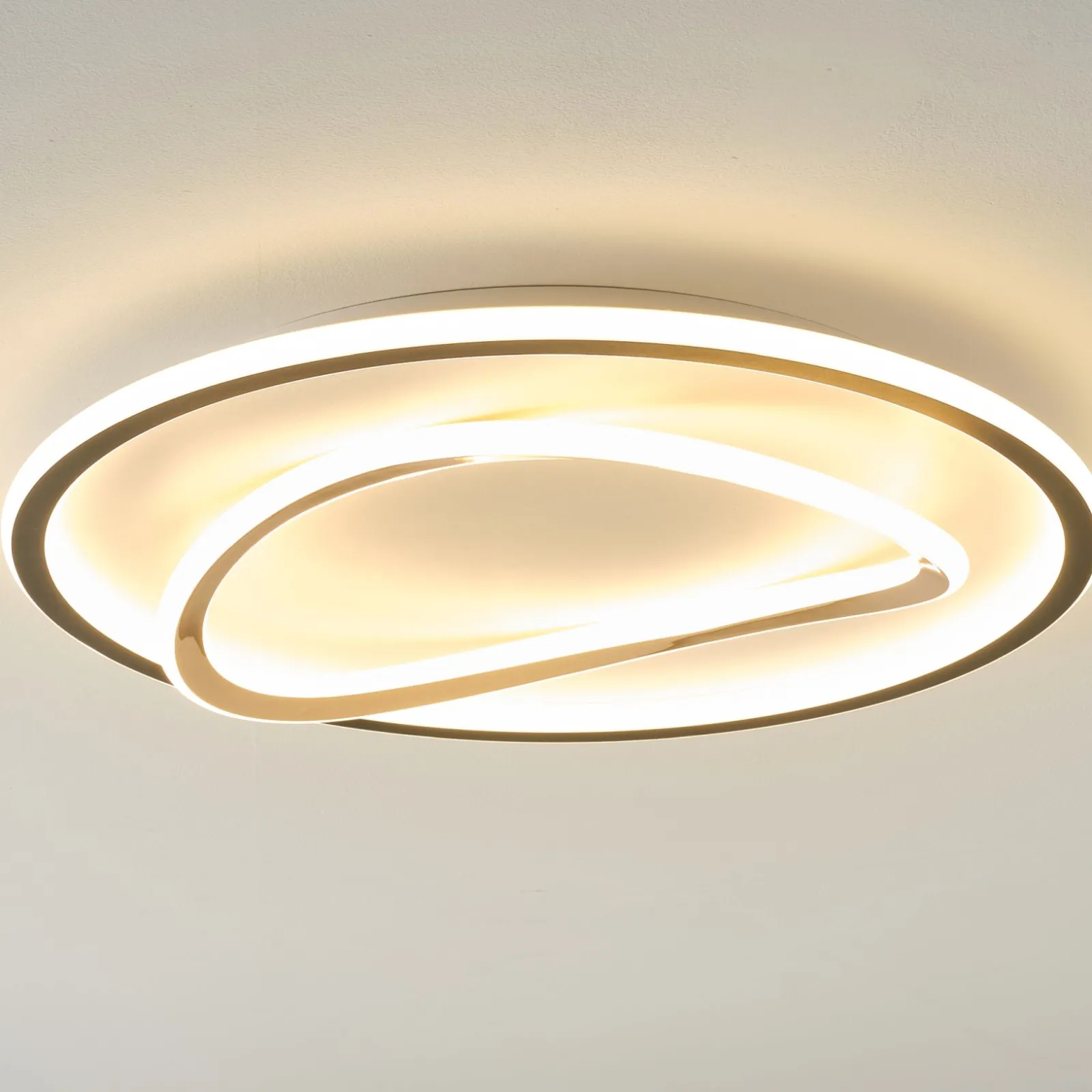 Sklep Kaja Dekoracyjna, ledowa lampa do sypialni MX3889-1A-3BGT LENS | Kaja* Plafony Nowoczesne|Lampy Led