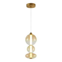 Sklep Kaja Dekoracyjna, ledowa lampa wisząca PND-24352V-24W-AB-AMB SONTE | Kaja Shop