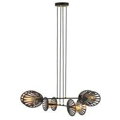 Sklep Kaja Dekoracyjna, loftowa lampa wisząca do salonu 1146/4 PLAYA | Kaja czarny Sale
