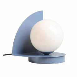 Sklep Kaja Dekoracyjna, niebieska lampka nocna ⌀14cm 1125B16 z serii LOOP | Kaja Oświetleni* Nowoczesne Lampki Stołowe