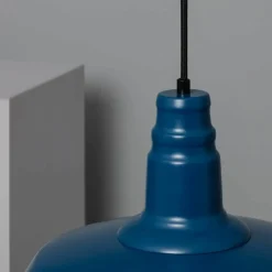 Sklep Kaja Dekoracyjna, niebieska lampa wisząca ABR-RRP-N-E27 RETRO | Kaja niebieski Hot