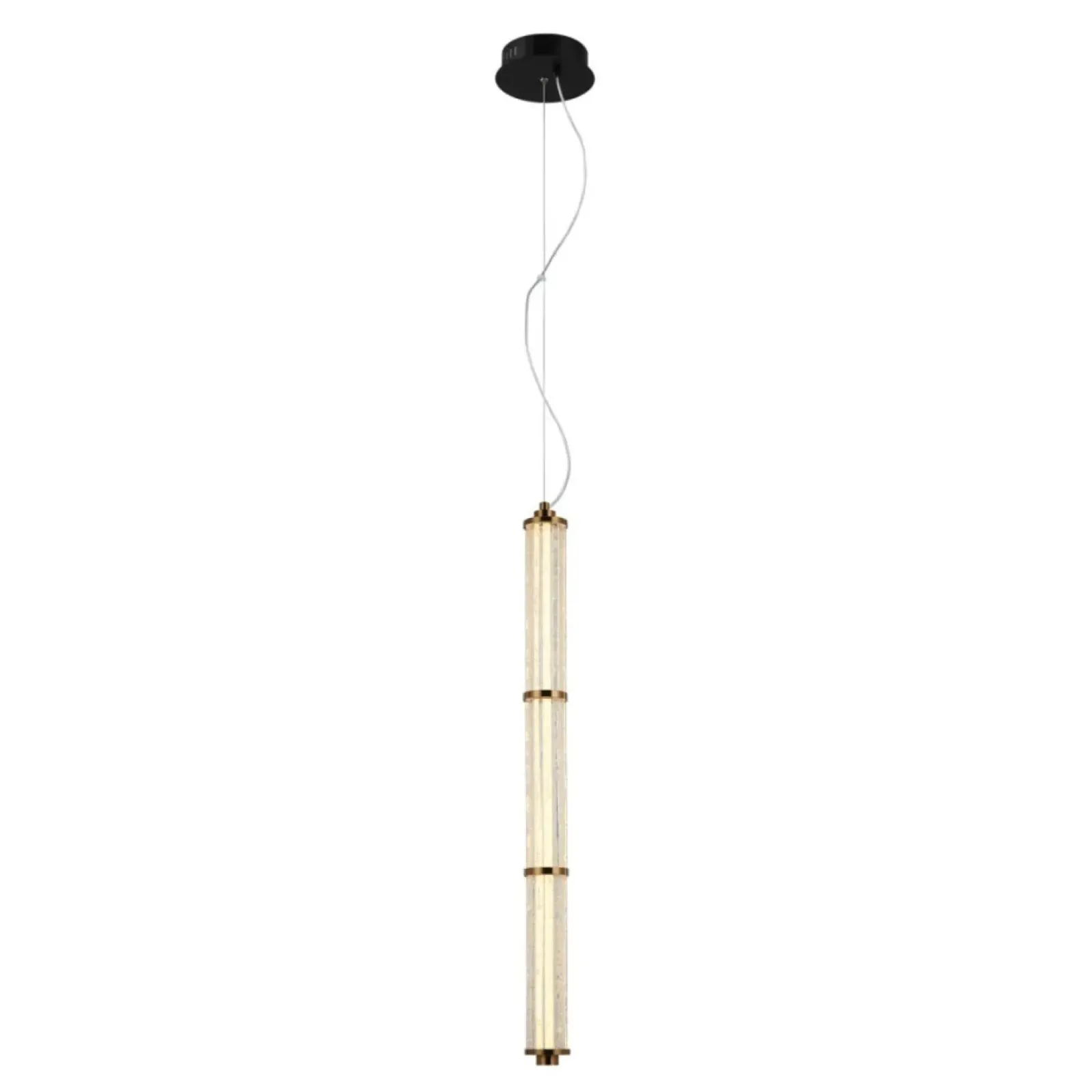 Sklep Kaja Dekoracyjna, pionowa lampa wisząca PND-26384-3V-GD-CL SANPO | Kaja New