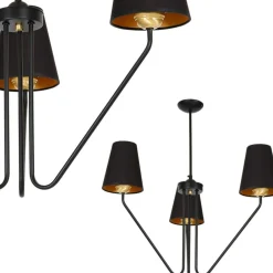 Sklep Kaja Dekoracyjna, potrójna, czarna lampa sufitowa MLP4912 z serii VICTORIA | Kaja Ośw Sale