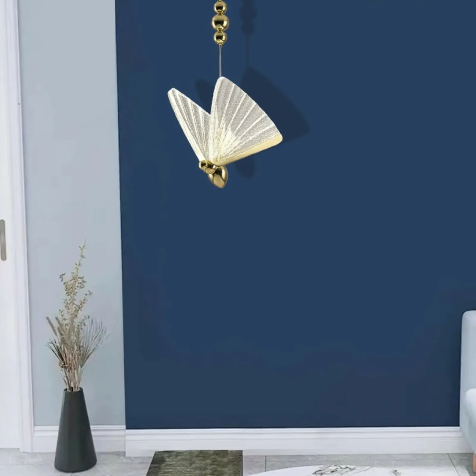 Sklep Kaja Dekoracyjna, złota lampa wisząca art deco LP-1715/1P MARIPOSA | Kaja Fashion
