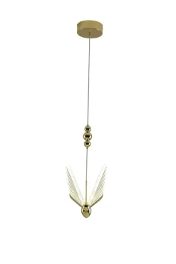 Sklep Kaja Dekoracyjna, złota lampa wisząca art deco LP-1715/1P MARIPOSA | Kaja Fashion
