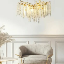 Sklep Kaja Dekoracyjna, złota lampa wisząca do salonu MD3720-1-EGN DIJON | Kaja Outlet
