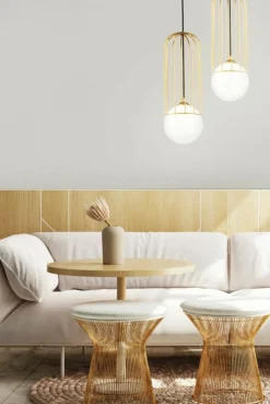 Sklep Kaja Dekoracyjna, złota lampa wisząca P362PL-01G TELFORD | Kaja Oświetlenie złoty New