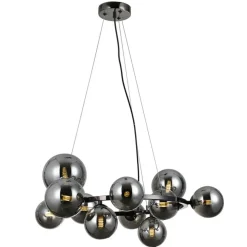 Sklep Kaja Dekoracyjny, czarny żyrandol do salonu PND-406007-11A-BCR - CANELLO Discount