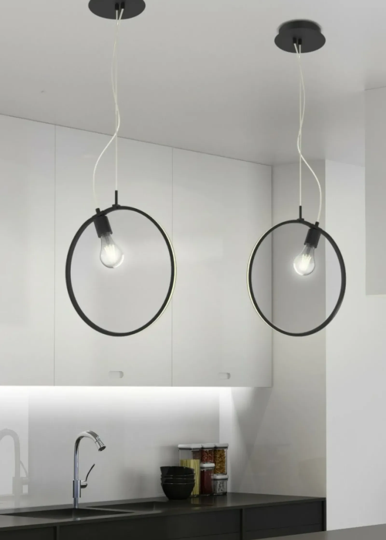 Sklep Kaja Designerki, geometryczny zwis A0024-321 SKIROS | Kaja Oświetlenie czarny Cheap