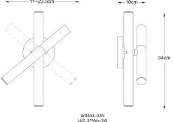 Sklep Kaja Designerki kinkiet w kształcie tub LED W0461-03N-P7SD z serii LOYA* Lampy Led