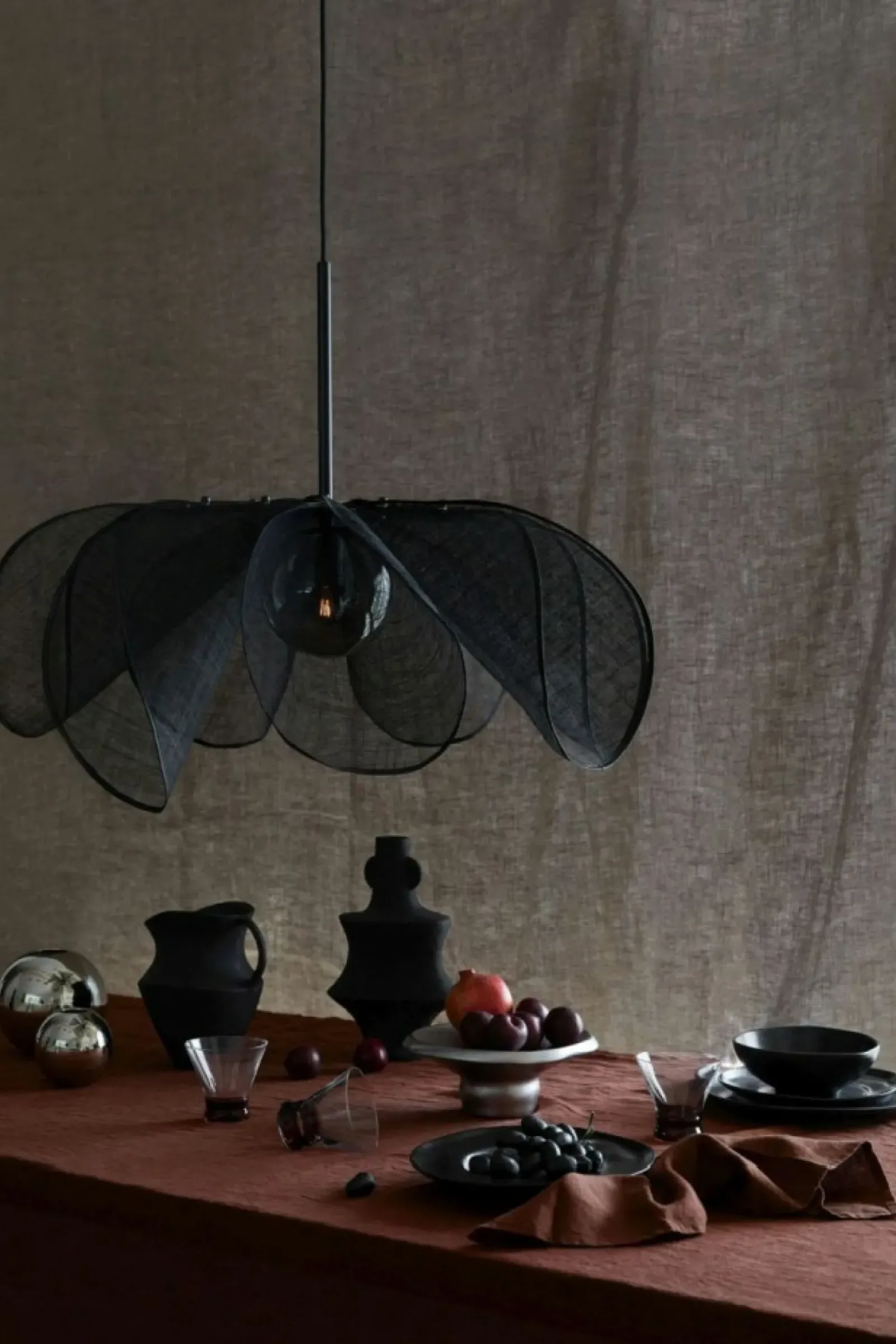Sklep Kaja Designerska, czarna lampa wisząca - kwiat 108662 STYRKA | Kaja Discount