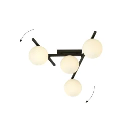 Sklep Kaja Designerska, czarna lampa sufitowa z kulami 1103/4 SMART | Kaja Hot