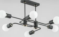 Sklep Kaja Designerska czarna lampa sufitowa bez kloszy AL 62185 | Kaja Online