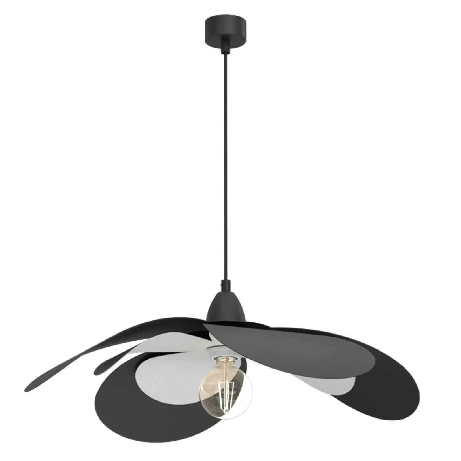 Sklep Kaja Designerska, czarna lampa wisząca imitująca kwiat ANT 5011 ZONO P Outlet