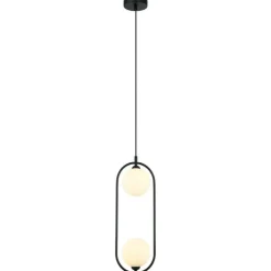 Sklep Kaja Designerska, czarna lampa wisząca do kuchni PND-3965-2-BK - LUPUS New