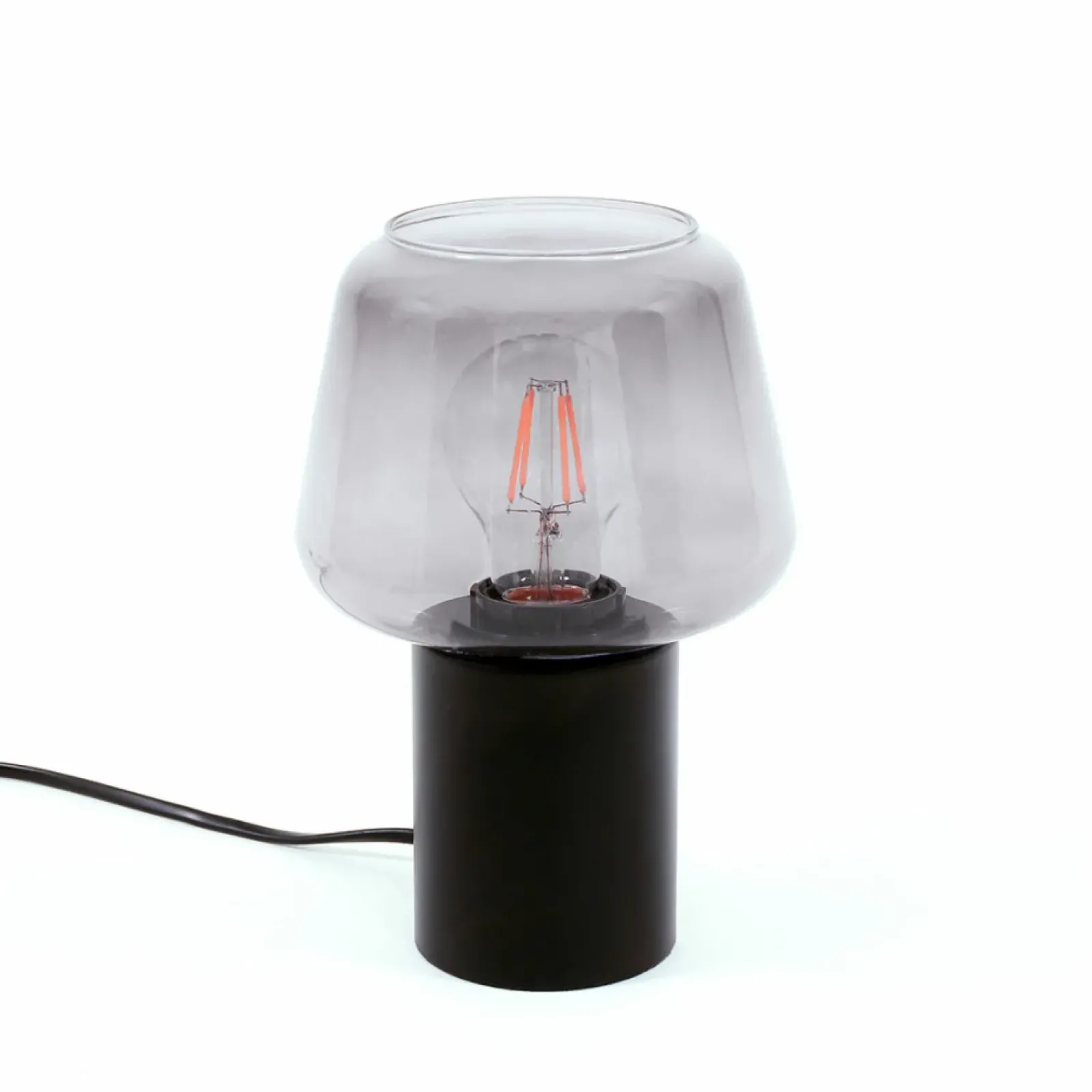 Sklep Kaja Designerska czarna lampka nocna TB-3332-1S-BK+SG ROMIO | Kaja* Nowoczesne Lampki Stołowe