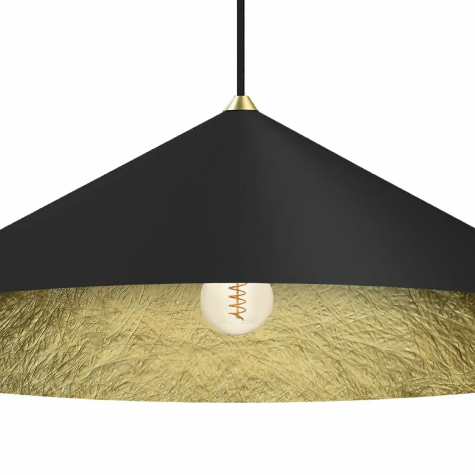 Sklep Kaja Designerska, czarno-złota lampa wisząca ⌀90cm MLP0647 FUJI | Kaja Cheap