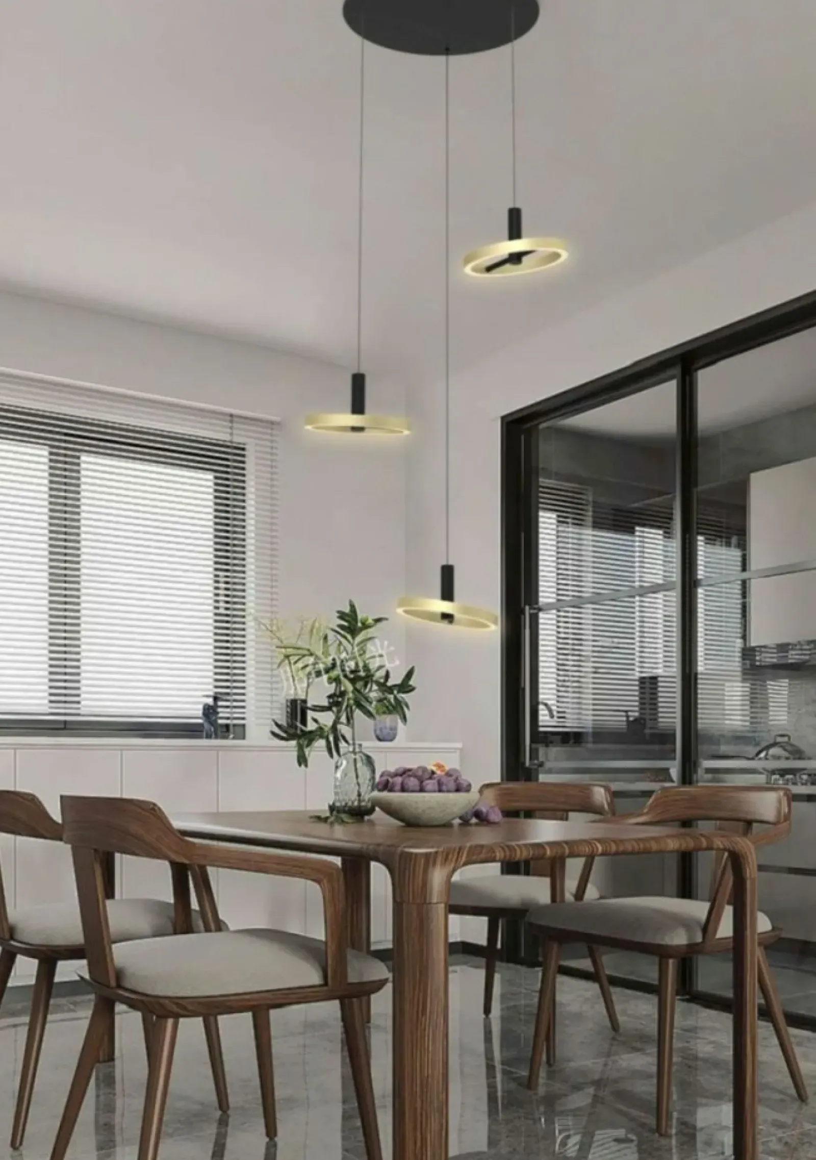 Sklep Kaja Designerska, czarno-złota lampa wisząca LED WF 5016-304 BREST | Kaja Cheap
