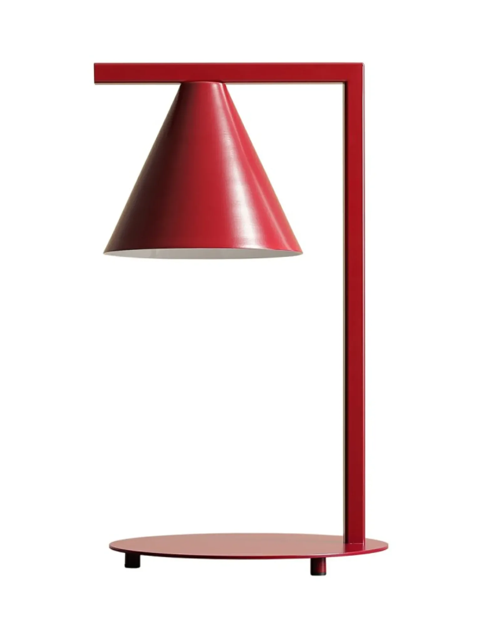 Sklep Kaja Designerska, czerwona lampa stołowa do biura 1108B15 z serii FORM* Lampki Biurkowe|Nowoczesne Lampki Stołowe