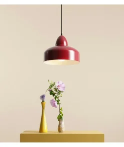 Sklep Kaja Designerska, czerwona, prosta lampa wisząca 946G15 z serii COMO | Kaja Zadzwońporabattel.783200183(8-16)/mailsklep@kaja.com.pl Online