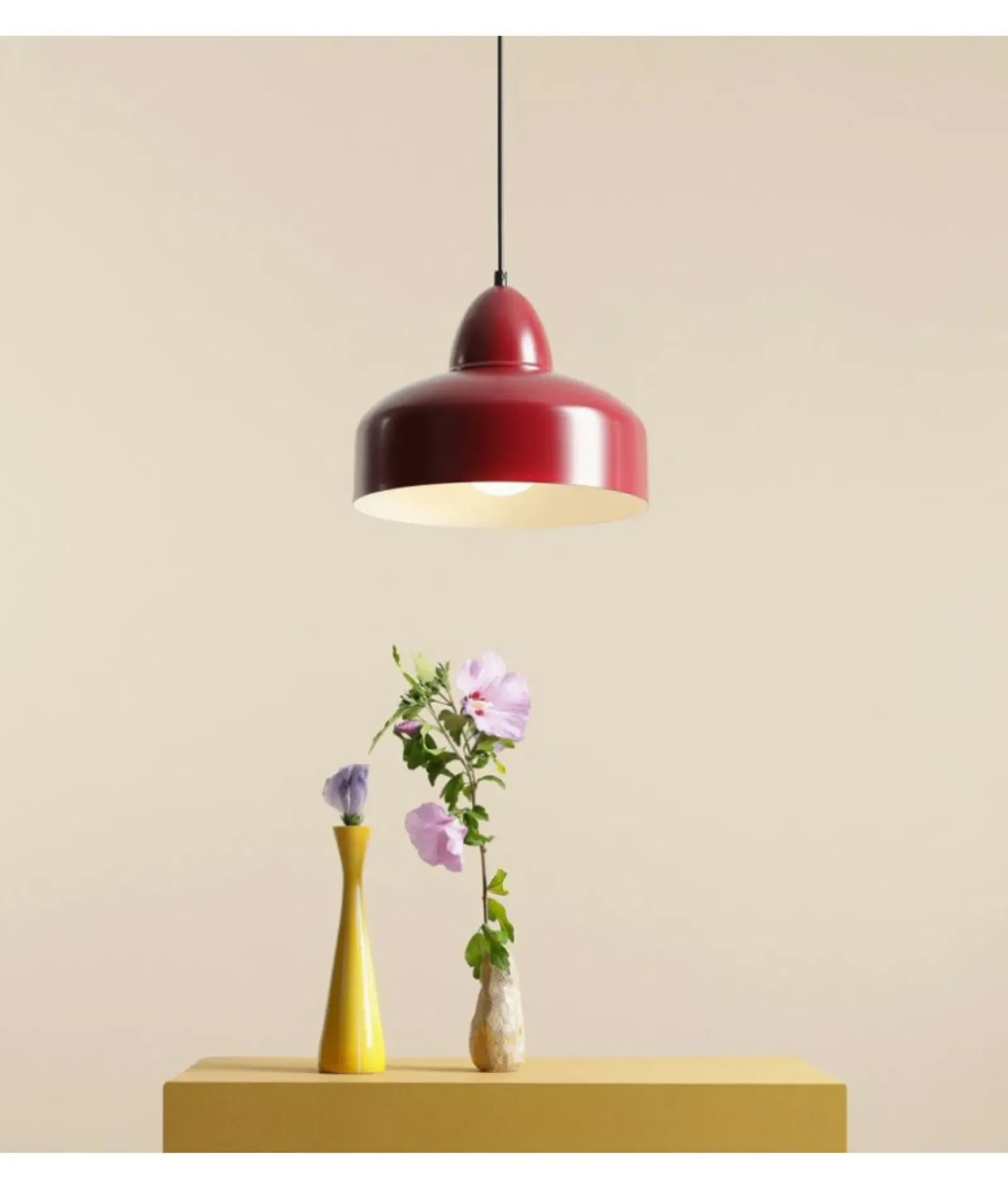 Sklep Kaja Designerska, czerwona, prosta lampa wisząca 946G15 z serii COMO | Kaja Zadzwońporabattel.783200183(8-16)/mailsklep@kaja.com.pl Online