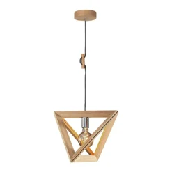 Sklep Kaja Designerska, drewniana lampa wisząca 1271174 TRIGONON | Kaja dąbolejowany Discount