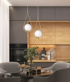 Sklep Kaja Designerska, elegancka lampa wisząca K-4776 NEVE GOLD | Kaja mosiądz Outlet