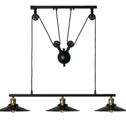 Sklep Kaja Designerska, industrialna lampa nad stół ABR-LWR-3XE27 MONTE | Kaja czarny Best