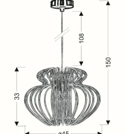 Sklep Kaja Designerska, kolorowa lampa wisząca 31-36608 IMPERIA | Kaja* Randole Tradycyjne