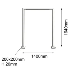 Sklep Kaja Designerska lampa do oświetlenia ogrodu 164cm ANT 9933 TAKETA | Kaja* Lampy Ogrodowe Stojące