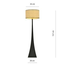 Sklep Kaja Designerska lampa podłogowa z abażurem 1157/LP1 ESTRELLA | Kaja* Lampy Podłogowe Z Abażurem|Tradycyjne Lampy Podłogowe