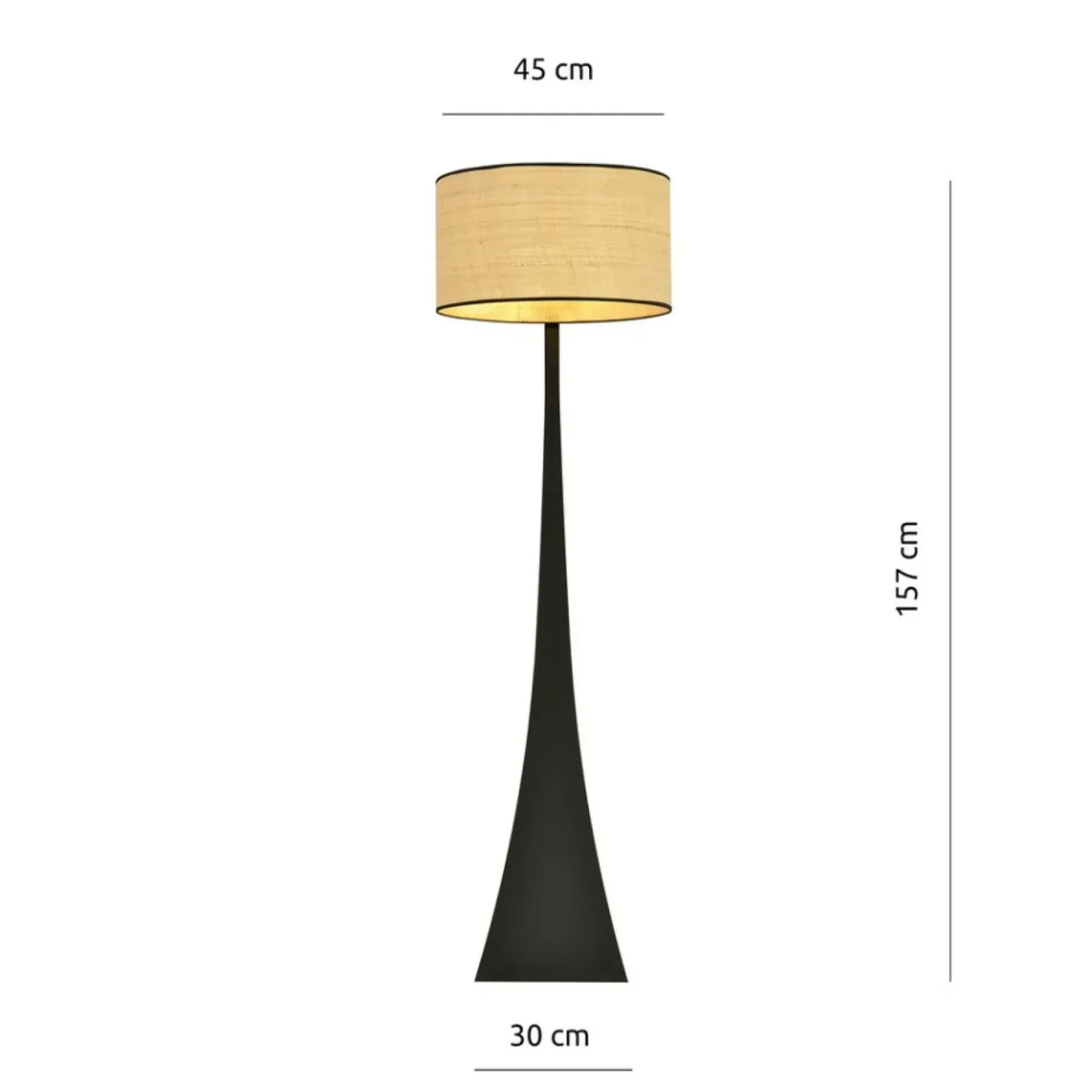 Sklep Kaja Designerska lampa podłogowa z abażurem 1157/LP1 ESTRELLA | Kaja* Lampy Podłogowe Z Abażurem|Tradycyjne Lampy Podłogowe