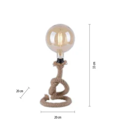 Sklep Kaja Designerska lampa stołowa, zawinięty sznur 15480-18 z serii ROPE* Nowoczesne Lampki Stołowe