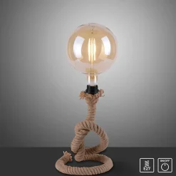 Sklep Kaja Designerska lampa stołowa, zawinięty sznur 15480-18 z serii ROPE* Nowoczesne Lampki Stołowe
