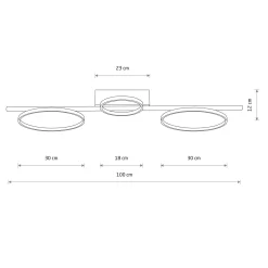 Sklep Kaja Designerska lampa sufitowa LED 100cm 4000K 10866 CIRCOLO LED | Kaja* Plafony Nowoczesne|Lampy Led