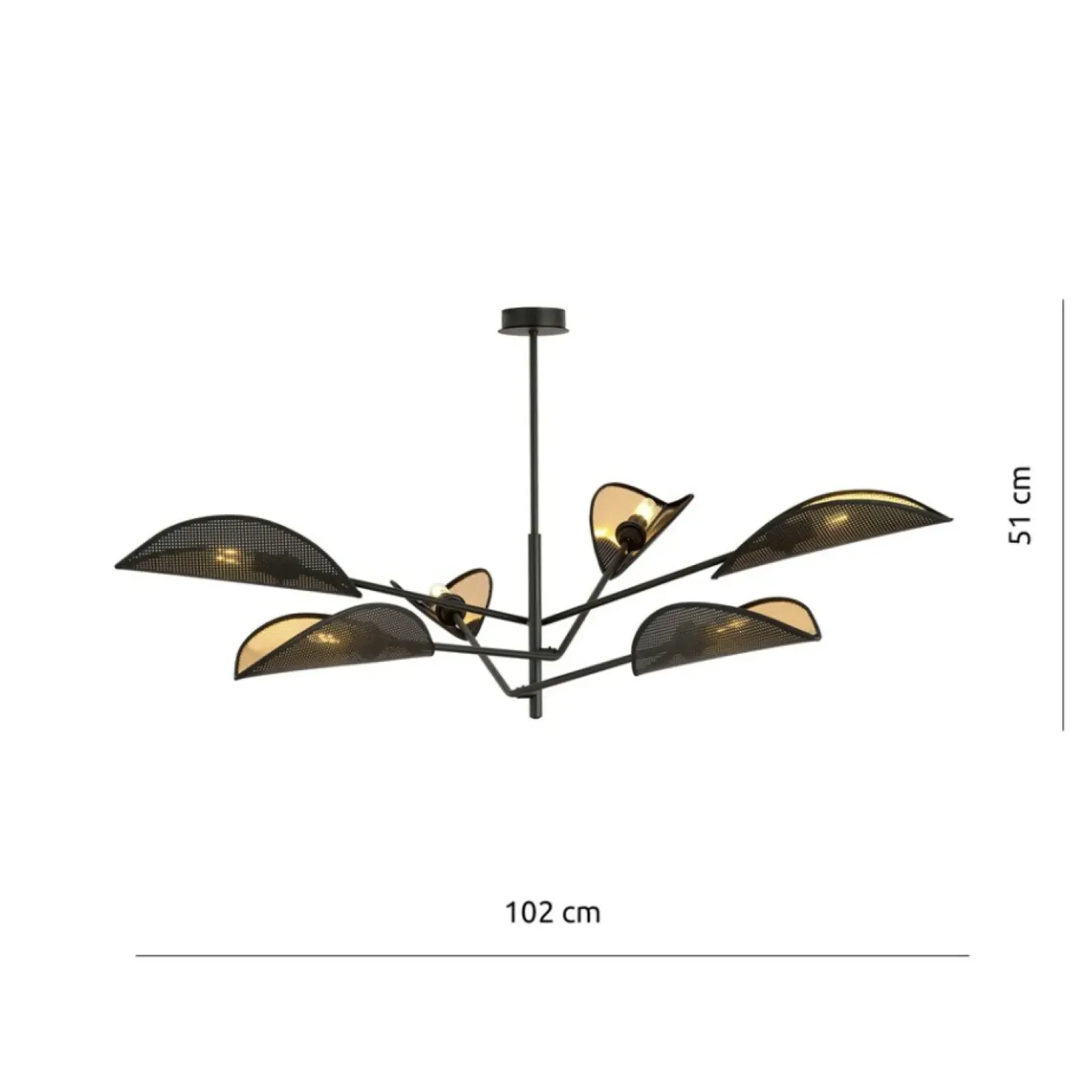Sklep Kaja Designerska lampa sufitowa do salonu 1158/6 VENE | Kaja Oświetlenie Outlet