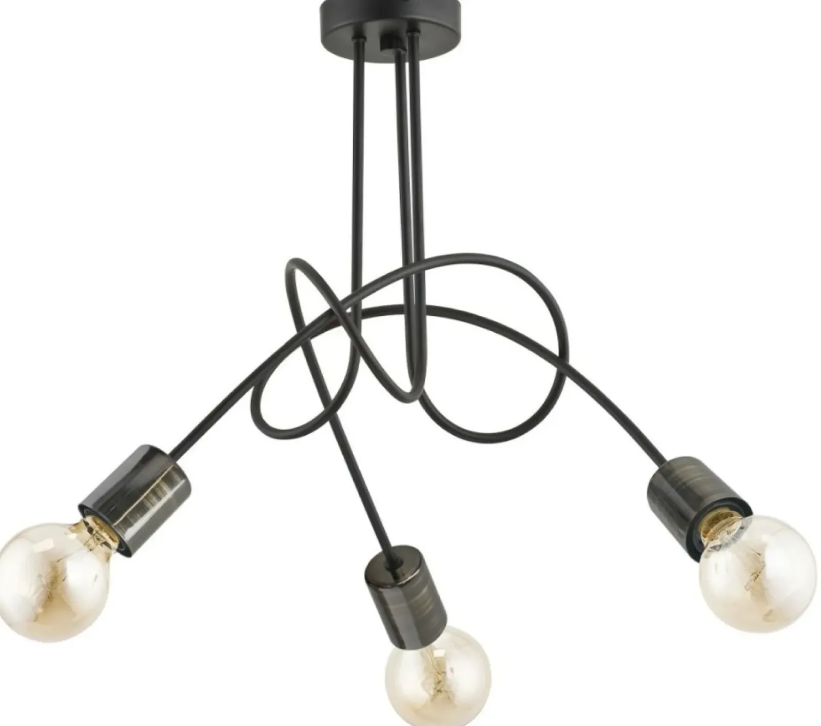 Sklep Kaja Designerska lampa sufitowa na 3 odkryte żarówki AL 26043 | Kaja Clearance