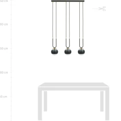 Sklep Kaja Designerska lampa wisząca do oświetlenia stołu 1113/3 GLAM | Kaja Store