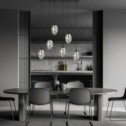 Sklep Kaja Designerska lampa wisząca z grafitowymi kloszami 1266/6 z serii ASTRAL Cheap