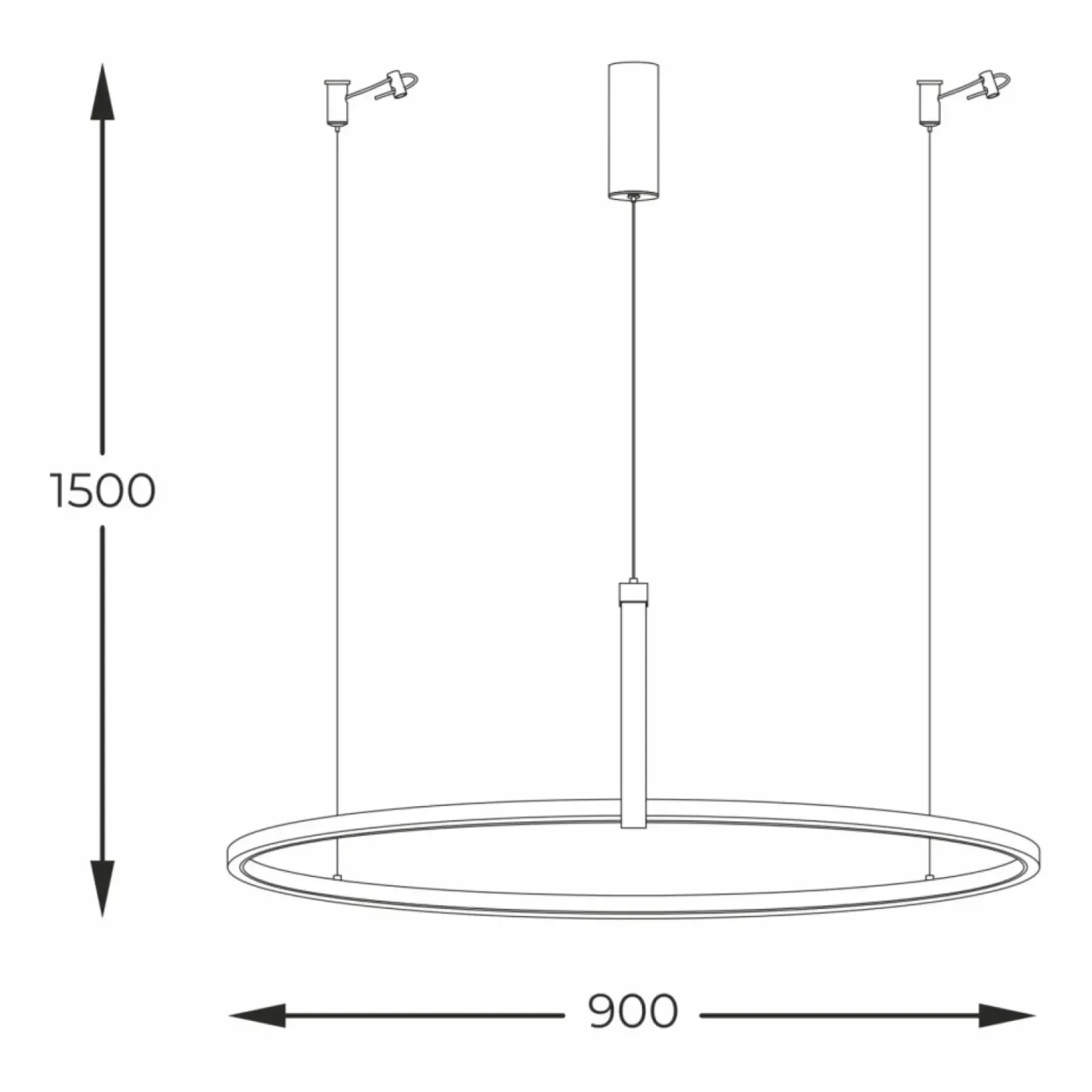 Sklep Kaja Designerska lampa wisząca LED do salonu 22808-WOOD CLAUD | Kaja Online