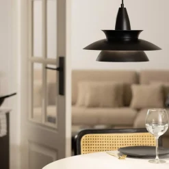 Sklep Kaja Designerska lampa wisząca do kuchni ABR-LWBL-E27 LUPPO | Kaja czarny Cheap