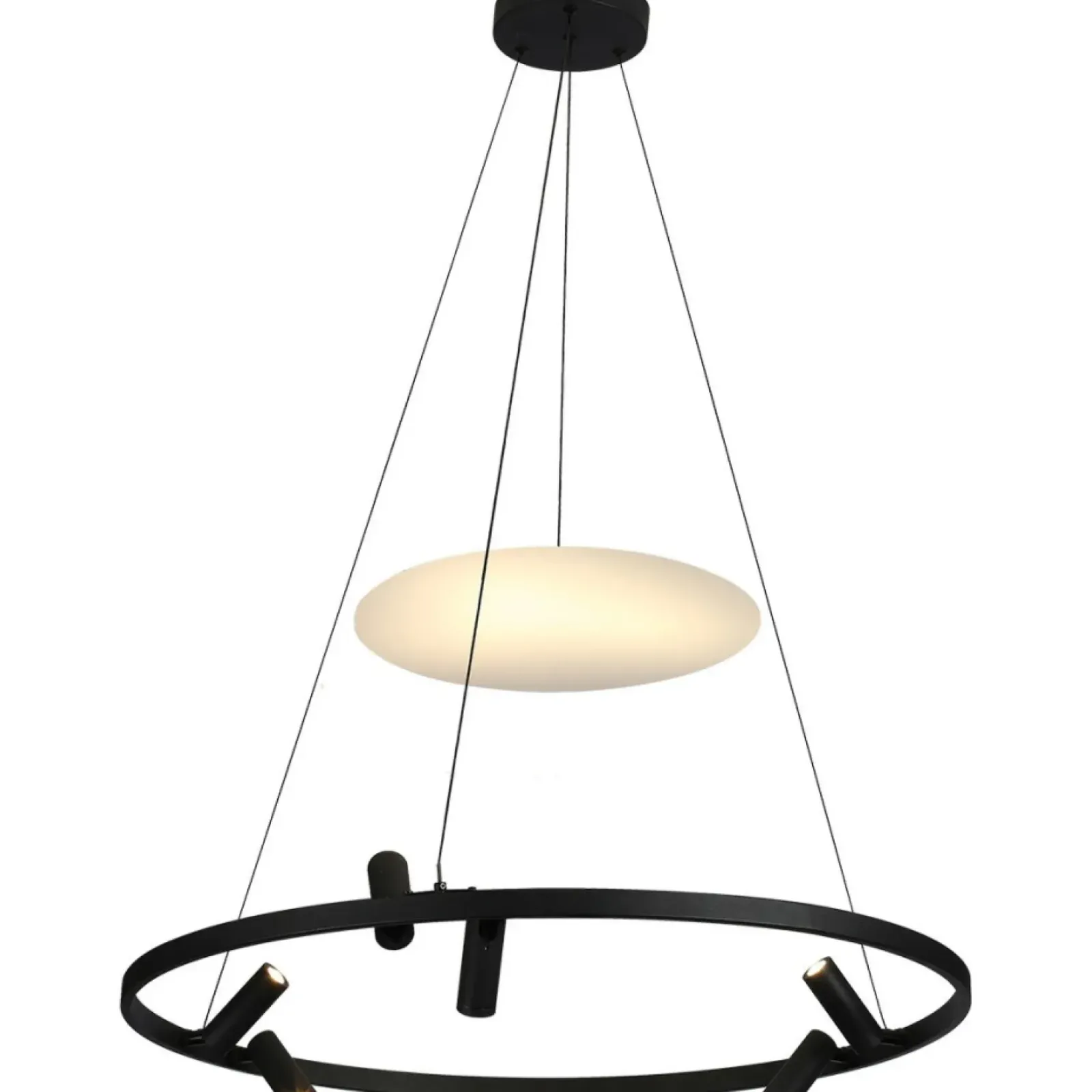 Sklep Kaja Designerska lampa wisząca obręcz LP-907/1P BK ALMERIA | Kaja Store
