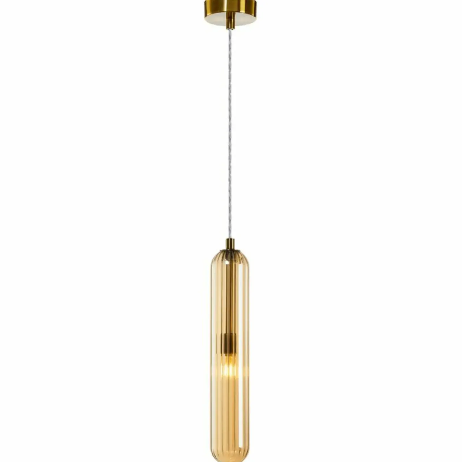 Sklep Kaja Designerska lampa wisząca z bursztynowym kloszem ML0338 PAX | Kaja Clearance