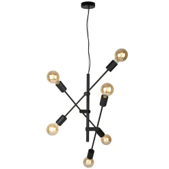 Sklep Kaja Designerska lampa wisząca PND-5986-6-BL FERREIA | Kaja Oświetlenie Fashion