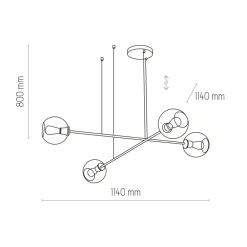 Sklep Kaja Designerska lampa wisząca do sypialni TK 3339 LIBRA | Kaja Oświetlenie Cheap