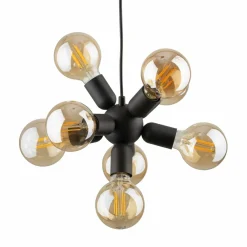 Sklep Kaja Designerska lampa wisząca na ozdobne żarówki TK 4835 z serii RUBIO czarny Fashion