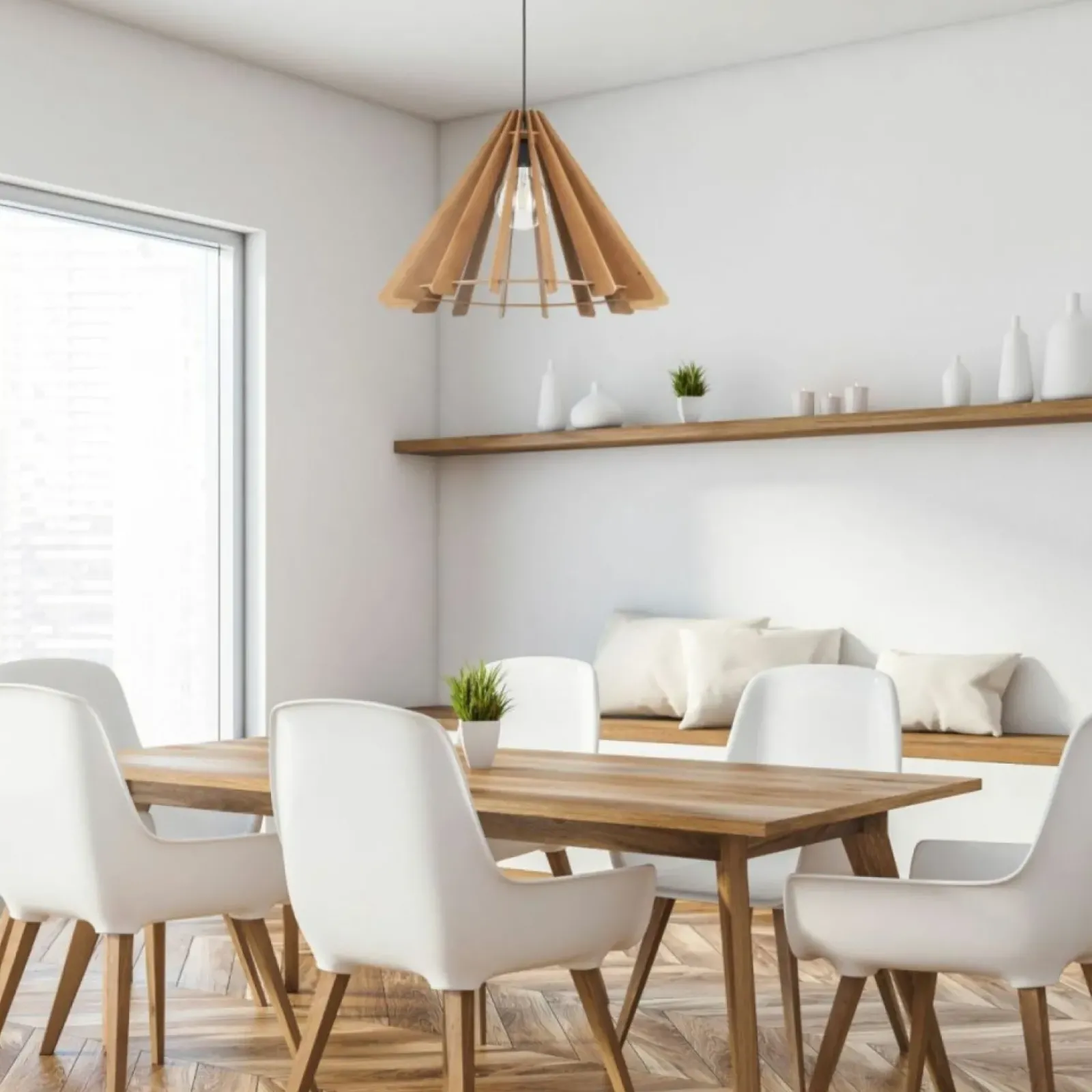 Sklep Kaja Designerska lampa wisząca w stylu eco TK 6611 ERIS WOOD | Kaja Best Sale