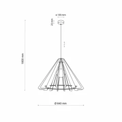 Sklep Kaja Designerska lampa wisząca w stylu eco TK 6611 ERIS WOOD | Kaja Best Sale