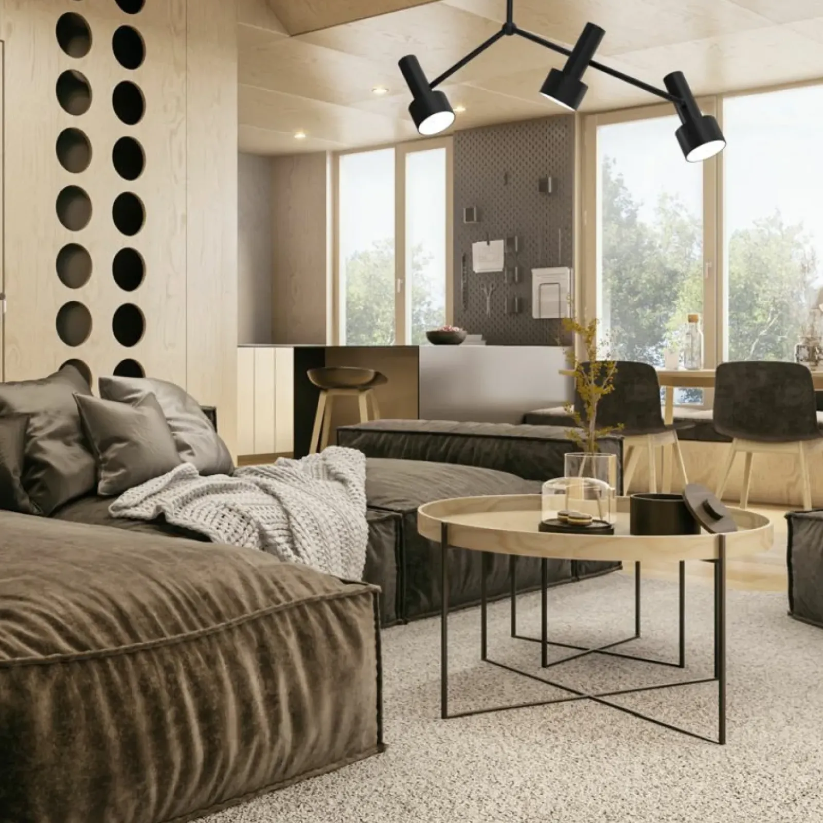 Sklep Kaja Designerska lampa z asymetrycznymi ramionami MLP8677 LINTERNA | Kaja Sale